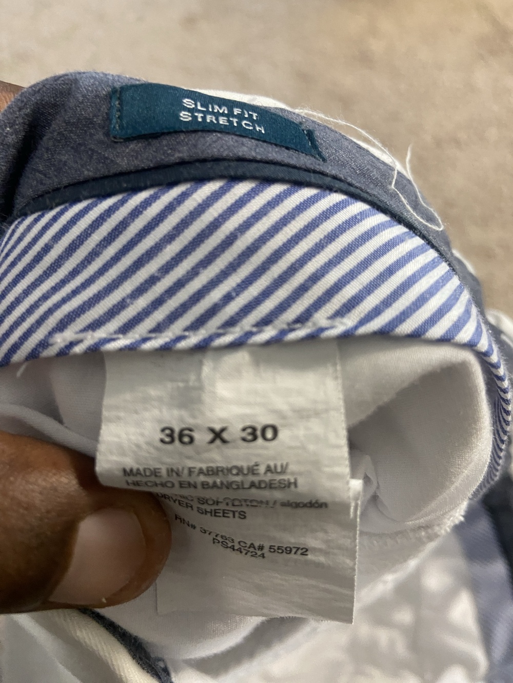 Perry Ellis Pants Mens 36x30 White Resist Spill Chino Slim Fit Stretch Casual - Picture 7 of 10